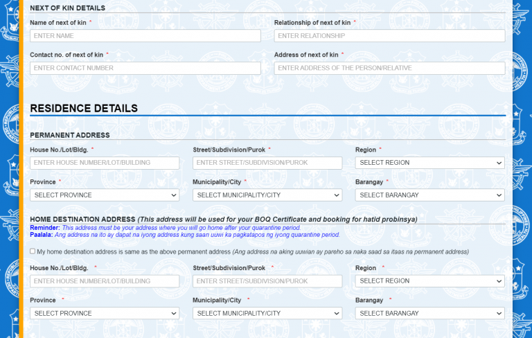 BUREAU OF QUARANTINE’S NEW HEALTH DECLARATION FORM FOR ARRIVING ...